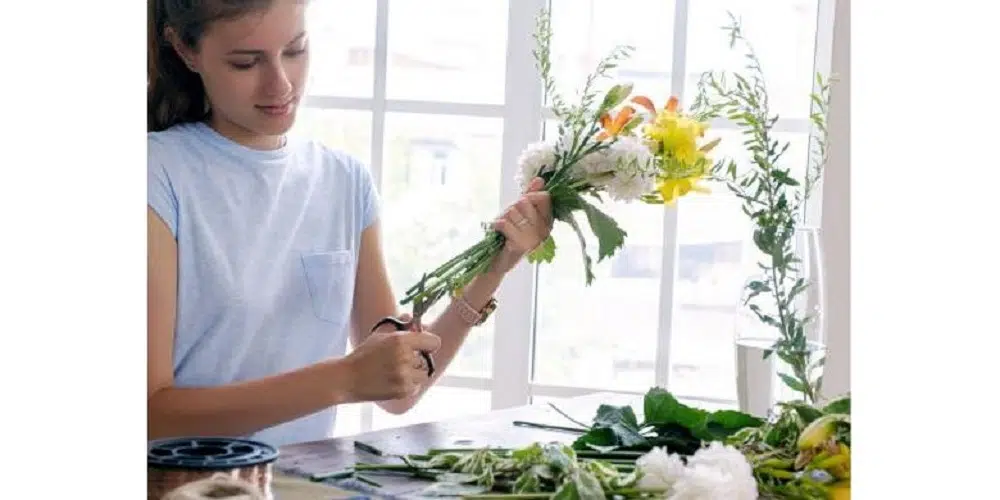 créer un bouquet de fleur