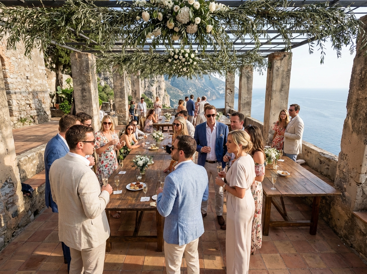 Invites élégants autour d