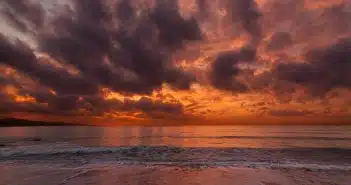 photo of beach at golden hour